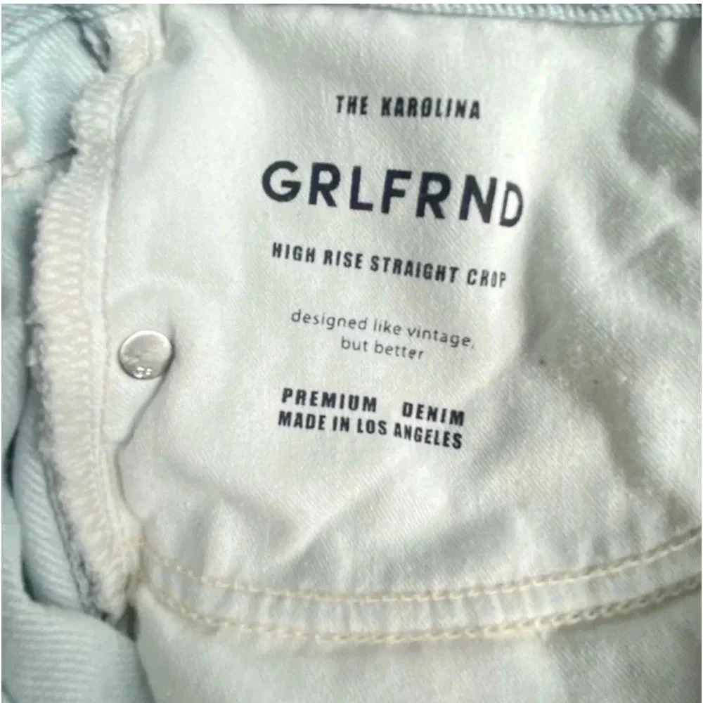 NWT GRLFRND Jeans Karolina High Rise Straight Crop Size 27 Indio - Picture 4 of 12